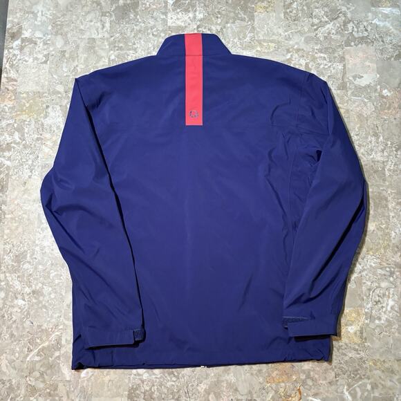 Galway Bay Jacket Mens XL Blue Red Colorblock Full Zip Windbreaker Rain Golf - Picture 9 of 10